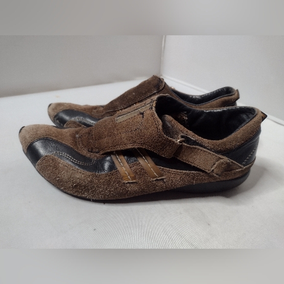 Diesel Womens Suede Point Toe Sneakers Shoes 6 Brown Western Y2K Leather A6 - Picture 1 of 10